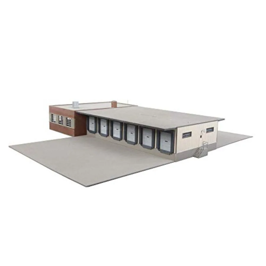 

Cross-Dock Truck Facility 933-4131 HO Scale Model Railroad - Structure Kit for industrial layout, plastic material, gray color,