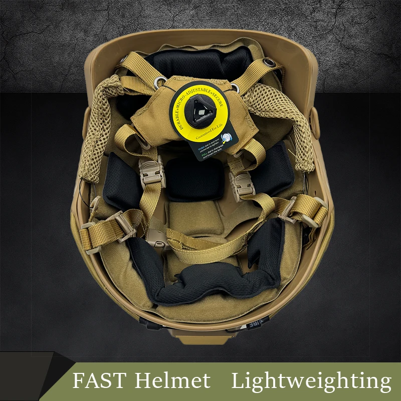 خوذة سريعة 3.0 ABS خفيفة الوزن مع تعليق ومينا قابل للتعديل لركوب الدراجات والادسنس والتدريب التكتيكي