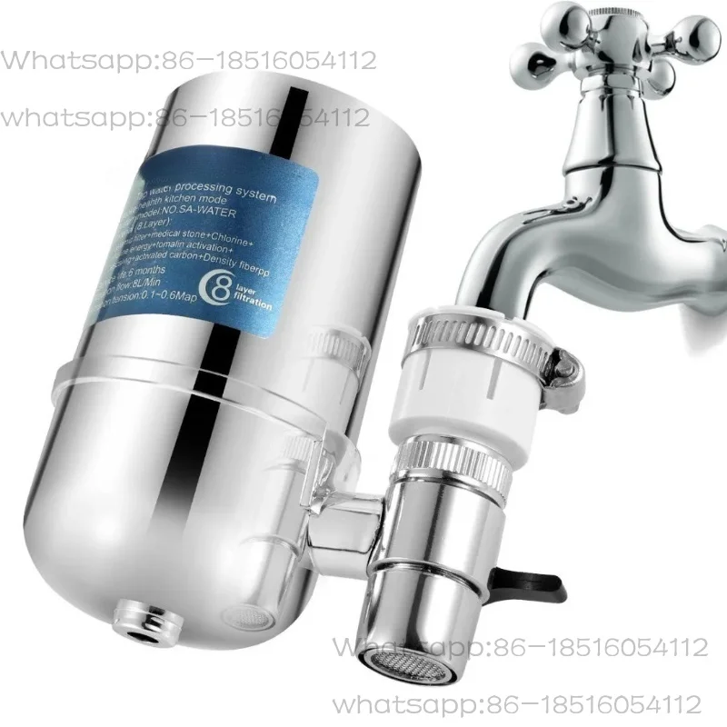 Faucet Filter Faucet Mount Filtration System Household Kitchen  Purifier Tap Water Filter, Reduce Chlorine