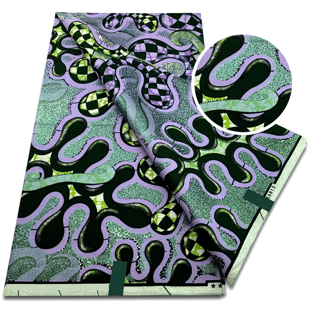 

Ткань с восковым принтом Grand Super African, 6 ярдов, настоящий голландский Анкара, блестящий воск, золотистая ткань, мягкий материал для шитья платьев