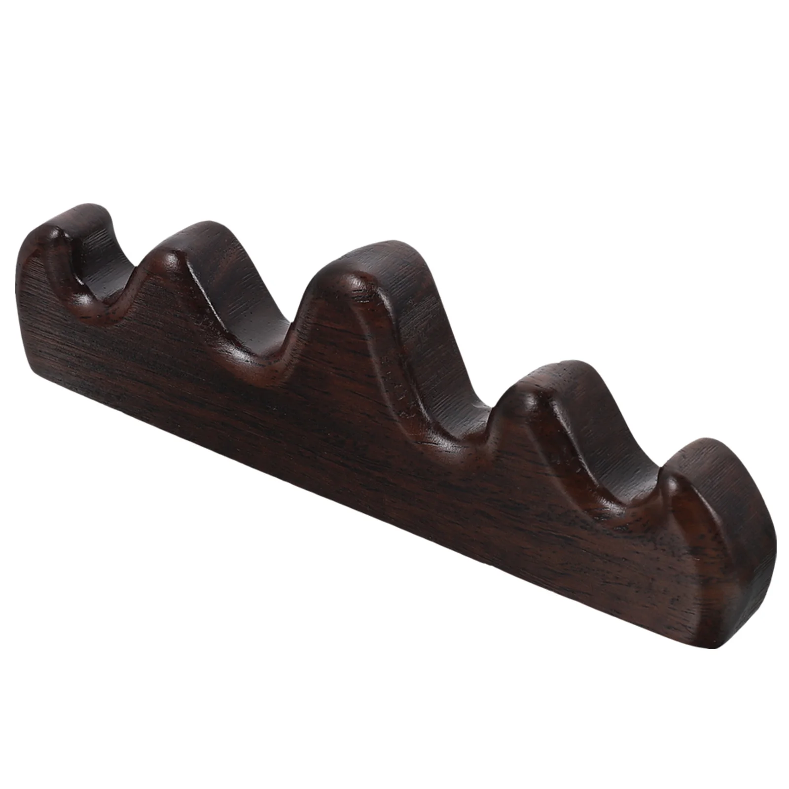 Sandalwood Pen Holder Mountain Shape Design Calligraphy Sumi Writing Brush Rest Desktop Organizer For Ink Pens