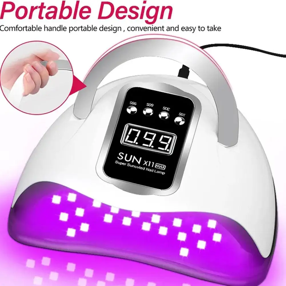 Professional Nail Drying Lamp For Manicure 280W Nails Gel Polish Drying Machine With Auto Sensor UV LED Nail Lamp F0H5