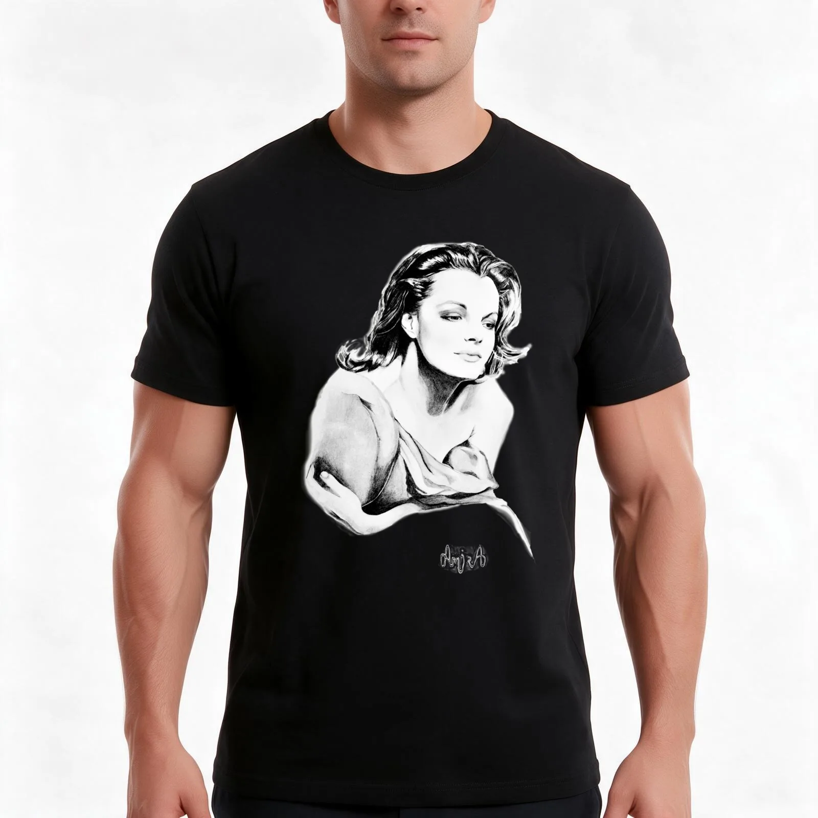 Romy Schneider T-Shirt, Summer Casual Cotton Tee, Oversized Streetwear Tops, Vintage Graphic Print, Loose Fit Short Sleeve