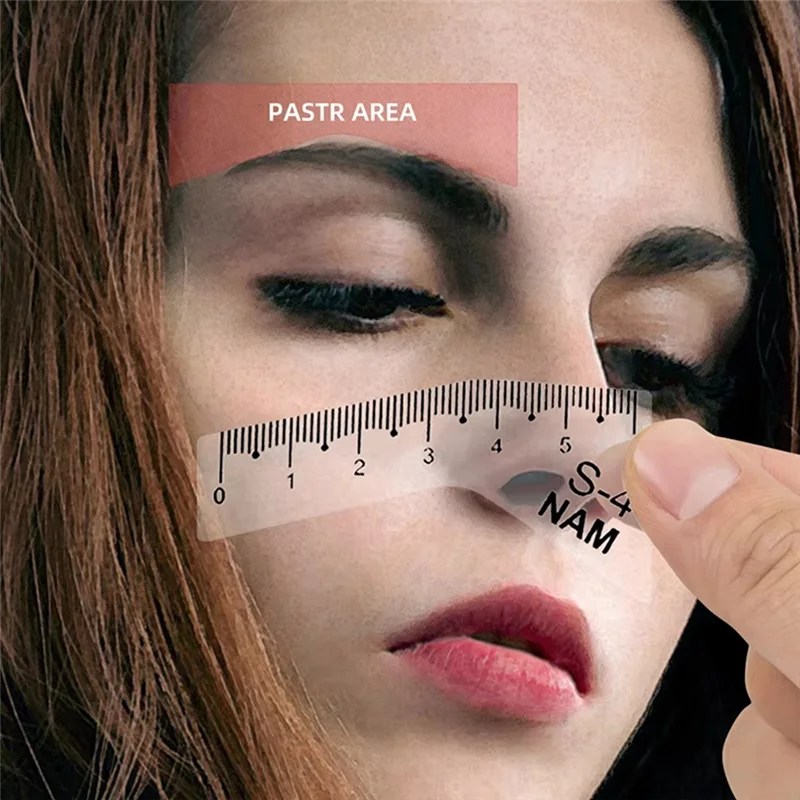AA20-Easy Make Up Tools 5 Pairs Eyebrow Ruler DIY Eye Brow Drawing Guide Styling Shaping Grooming Template Card