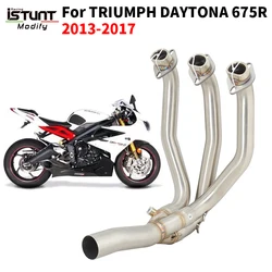 For TRIUMPH DAYTONA 675 675 R 2013 - 2017 Motorcycle Exhaust Full System Front Link Pipe Espace Moto Connect Original Muffler