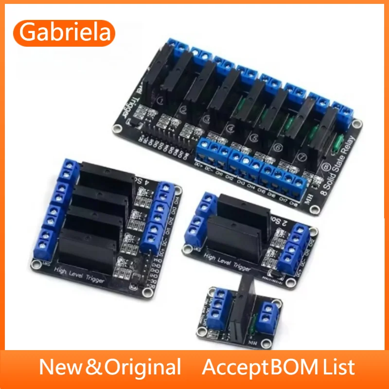 1 2 4 8 Channel 5V 12V 24V DC Relay Module Solid State High Level SSR AVR DSP G3MB-202P Relay for arduino