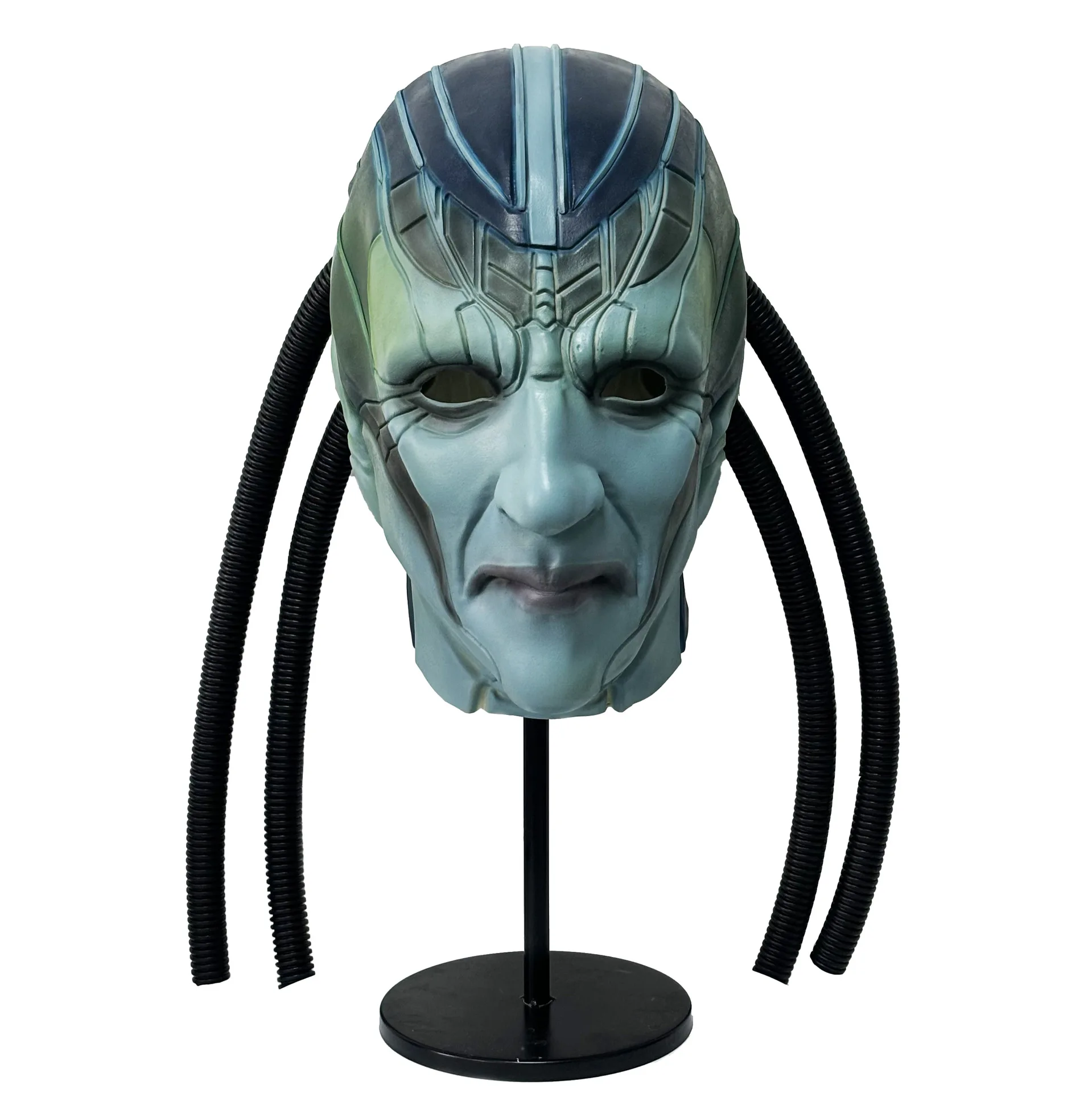 Alien-Vollkopf-Latexmaske Weltraumkreatur-Maske mit flexiblen Schläuchen Halloween Cosplay Karneval Kostüm-Requisite für Erwachsene – Detail 5