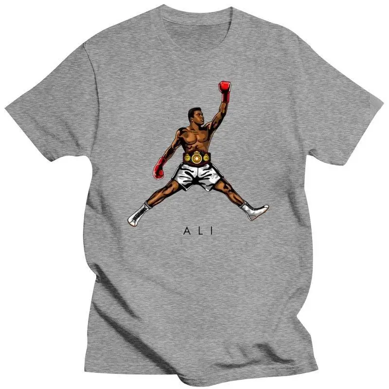 New Arrivals MenFashion Fly Mohammed Ali Printed T Shirt Funny fashion Tee Shirts Hipster Male Cool Tops male tee-shirt