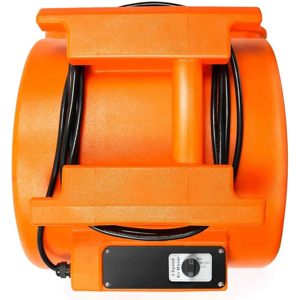 مجفف سجاد محرك الهواء 3 سرعات 1 حصان مروحة أرضية صناعية - مروحة تجفيف السجاد باللون البرتقالي القابلة للتكديس منفاخ الأرضية #6