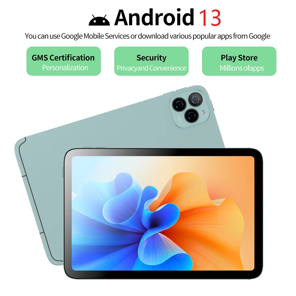 Versione globale Batteria grande da 4 GB + 64 GB 6000 mAh, supporta doppia scheda Dual Standby, supporta Google Bluetooth per tablet Android