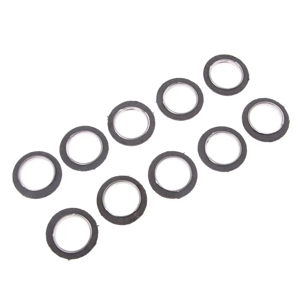 Scooter Muffler Pipe Gasket Silver Iron Rings for Yamaha Moped 50cc 125cc 200cc 250cc Engine Sealing
