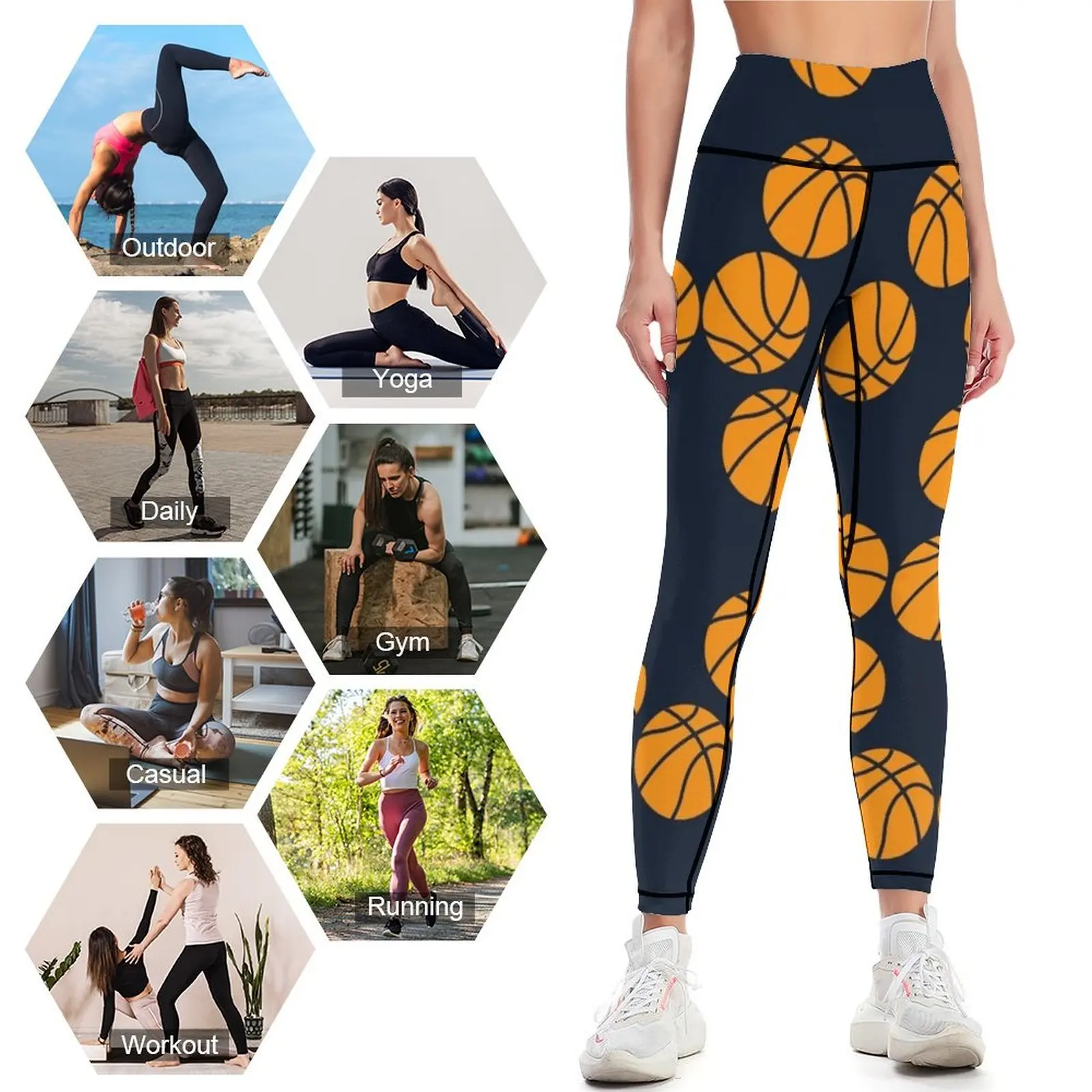 Cute Basketball Leggings Women's trousers Fitness clothing Training pants for physical Womens Leggings