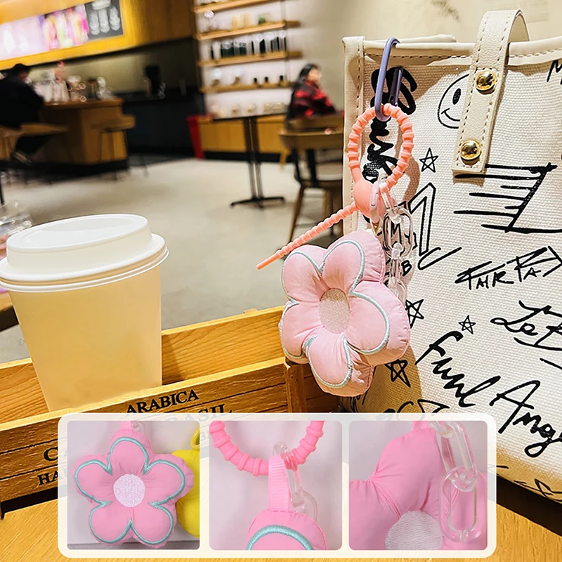 الأزياء محشوة المفاتيح قلادة حقيبة سحر زهرة حقيبة يد حلية لطيف الحبل سيارة مفتاح سلسلة سماعة حالة الديكور هدية #2