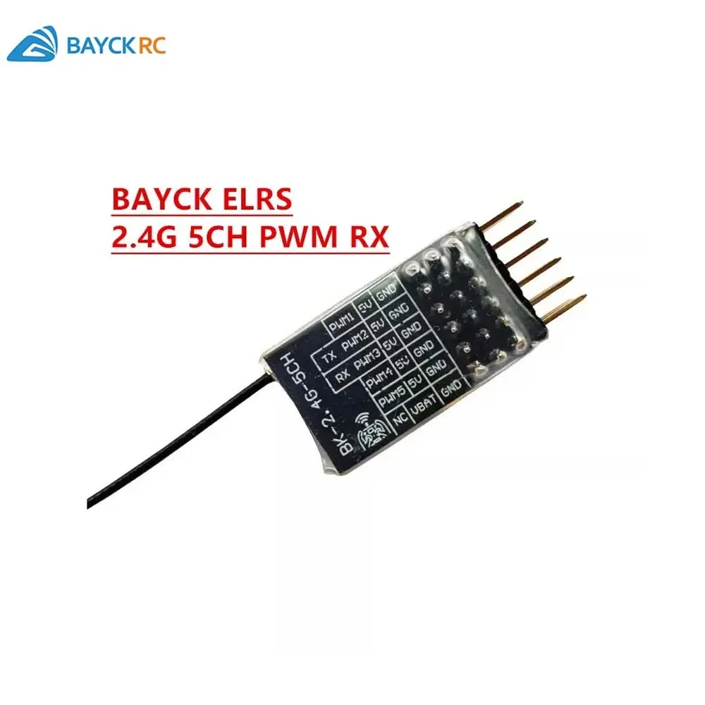 

BAYCK 2.4G 5CH PWM ELRS приемник ExpressLRS 2,4 ГГц RX PWM/CRSF протокол 2dBi антенна для RC FPV Quadcopter Drone Запчасти