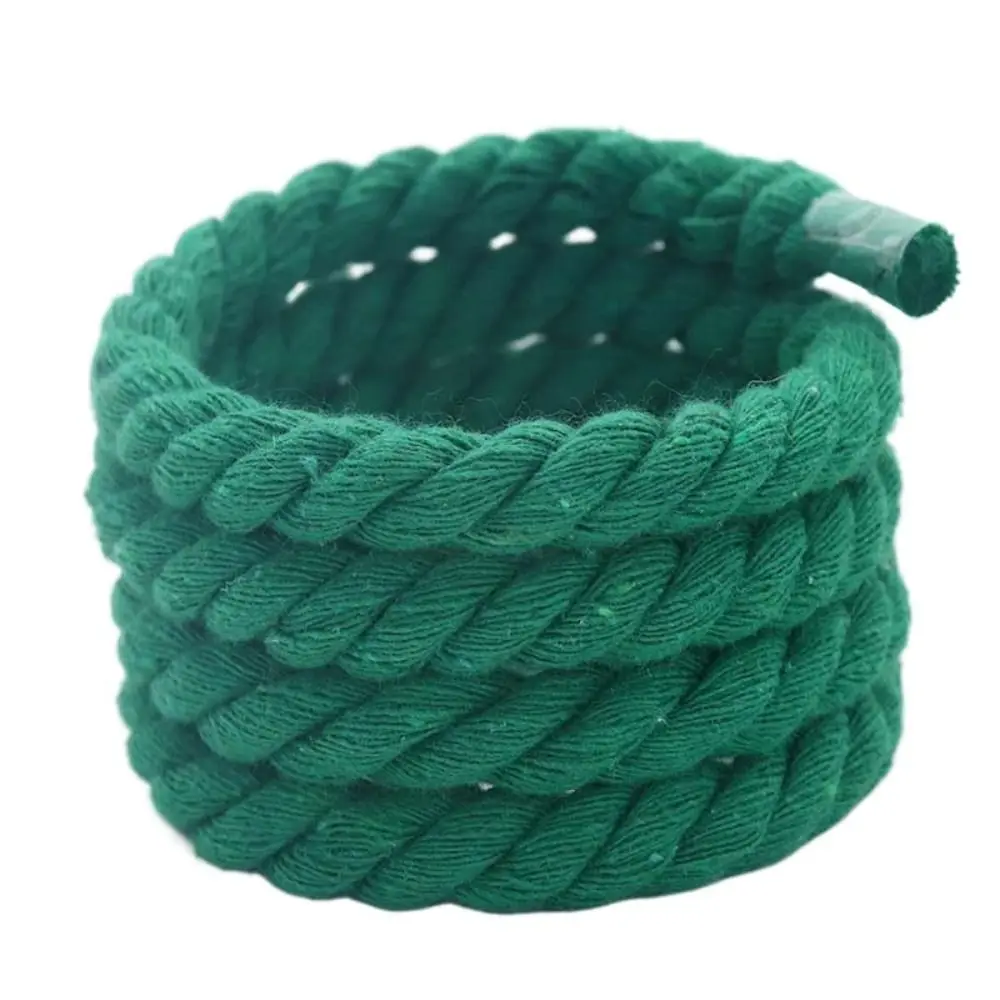 2PCS 10Colors Thick Rope Laces High Quality Round Weaving Twisted Rope Polyester Cotton 0.8cm120cm Width Solid Color Laces