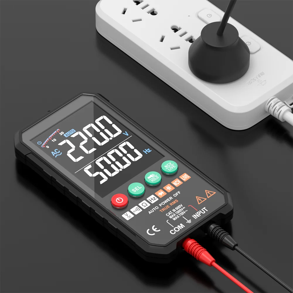 MATSFUYI FY107 Handheld Digital Smart Multimeter Dual display can automatically measure AC and DC voltage, resistance, on/off