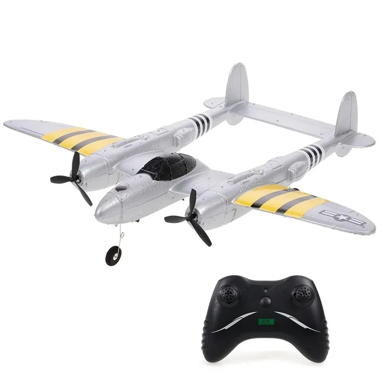 FX816 RC Airplane P38 Fighter Fixed Wing Glider Remote Control Aircraft Electric Foam Model High Performance Flight Toy for Kids