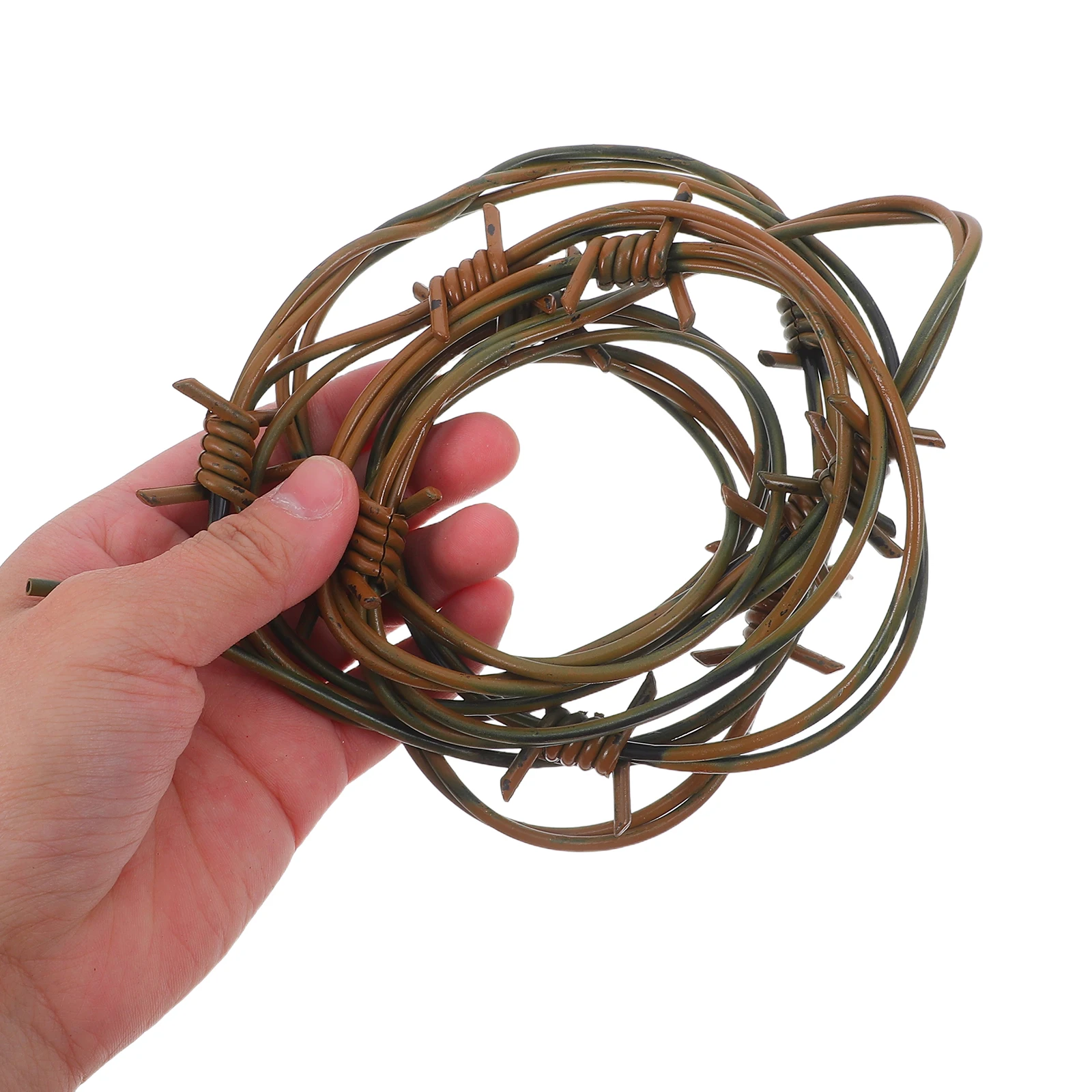 4 Pcs Wreath Simulation Wire Chain Party Barbed Wires Prop Pvc Plastic Halloween Chains
