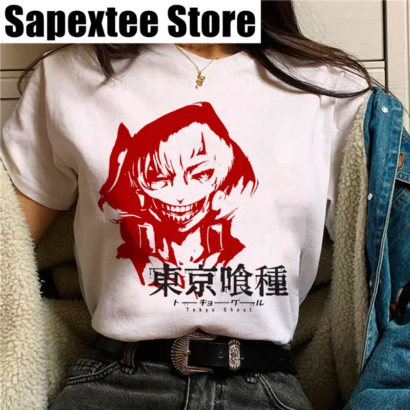 Hot Japanese Anime Tokyo Ghoul T Shirt women Kawaii Cartoon Kaneki Ken Graphic Tees Fashion Unisex Tshirt Summer Tops T-shirt