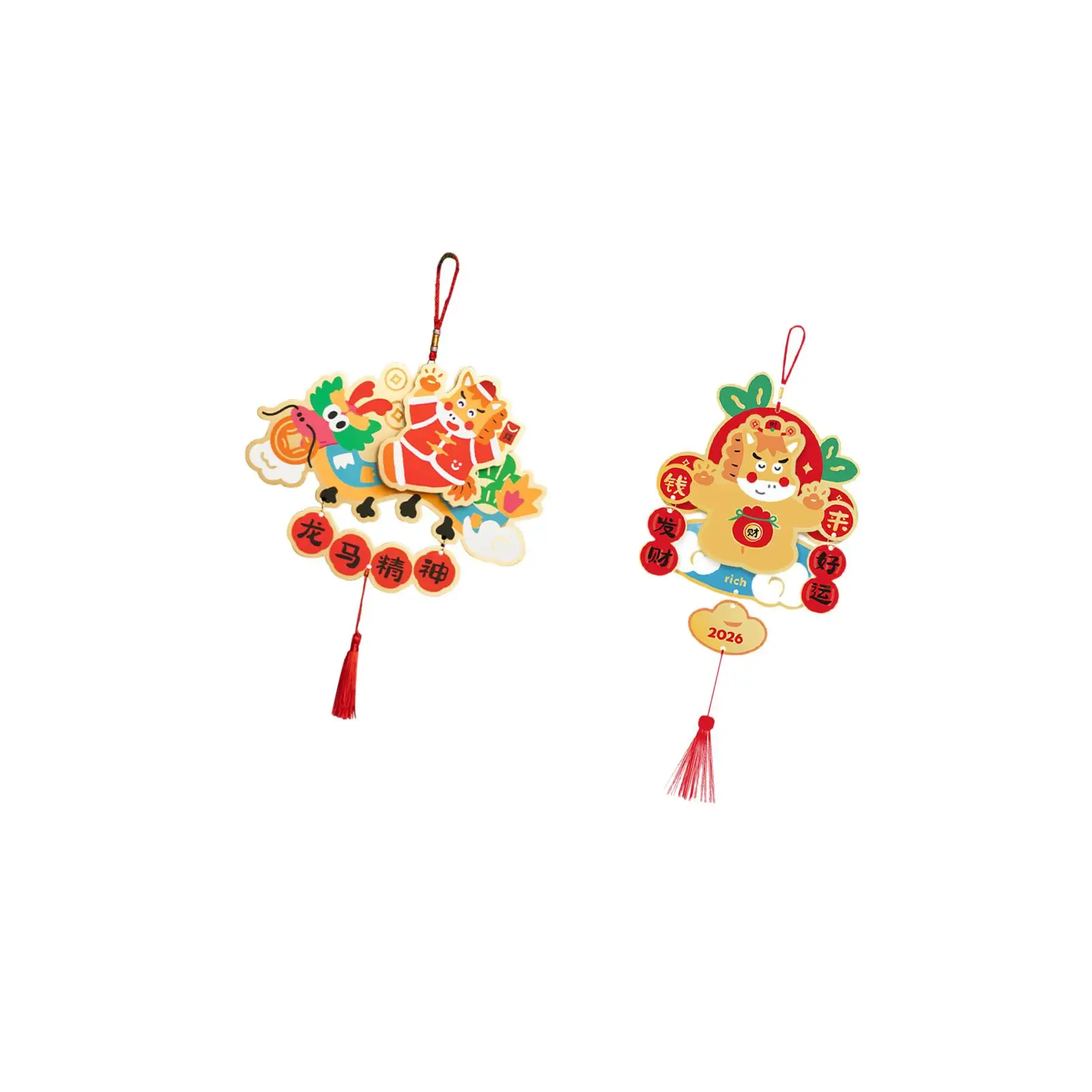 Paper New Year Hanging Ornament Asian Chinese New Year Decoration for Horse New Year Home Store Festival Decor