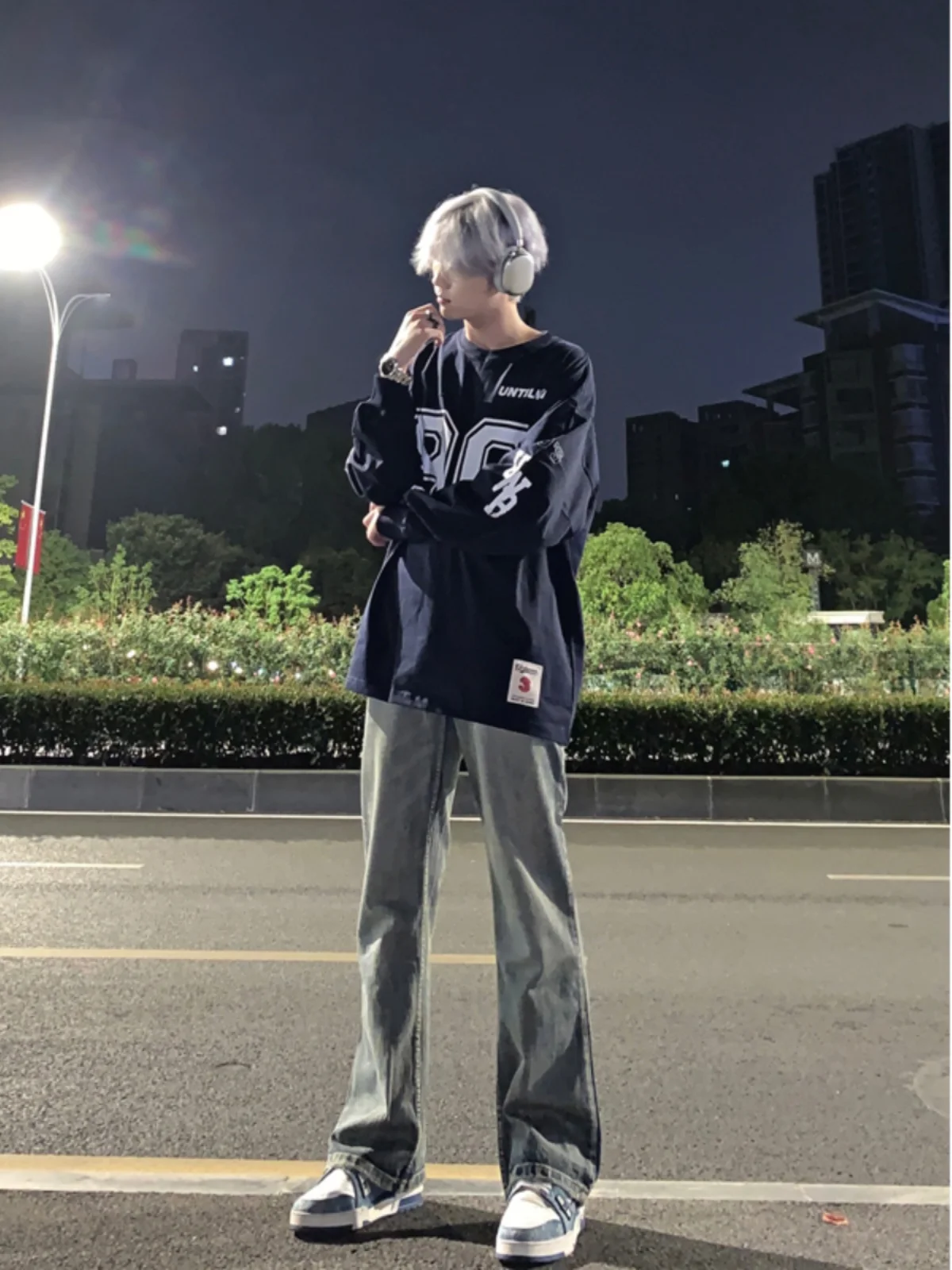 

Retro American Yellow Mud Color Men's Jeans High Street Pants Cool Straight Tube Knife Jeans Cotton Polyester Blend