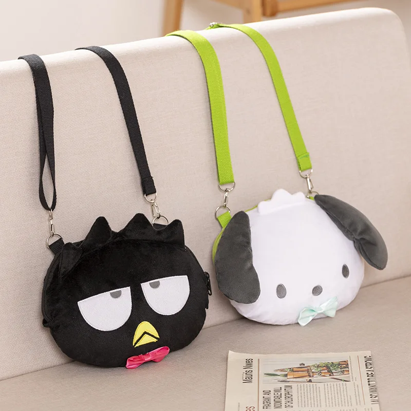 Kawaii Hello Kitty Sanrio Pochacco Kuromi Shoulder Messenger Bag Cartoon Xo Hangyodon Phone Coin Storage Bag High Capacity Bag