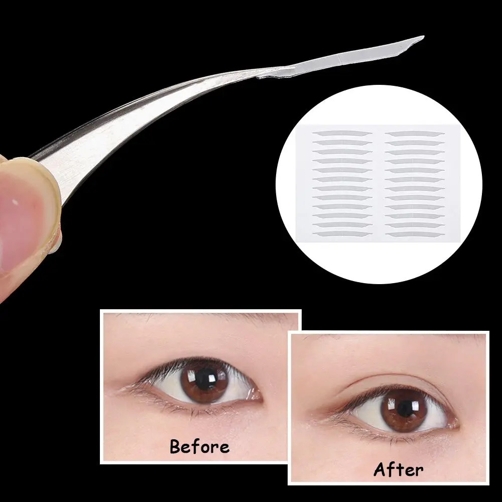 240Pair Transparent Invisible Double Eyelid Tape Self-Adhesive Eyelid Sticker Magic Big Eyes Eyelid Tape Makeup Tool Accessories