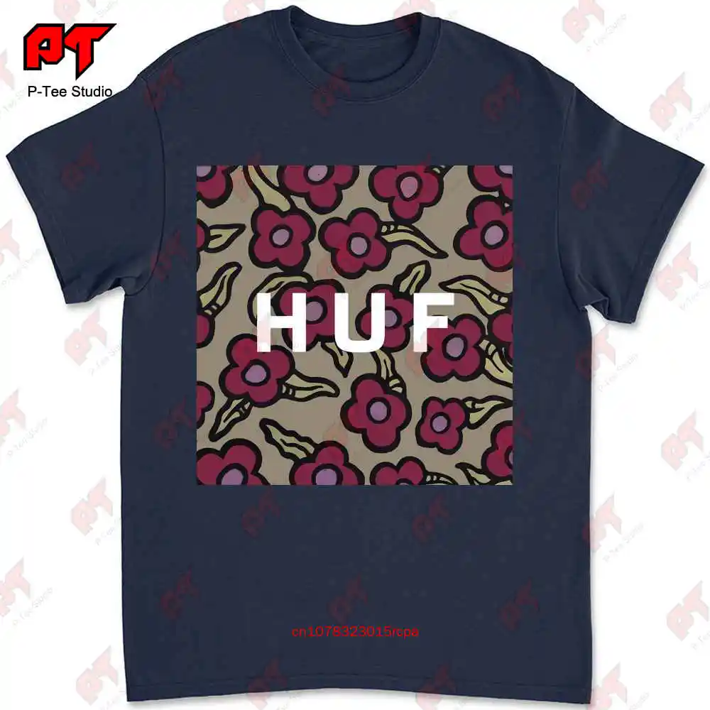 Huf X Krooked Flower Box Logo T-shirt WJZZ