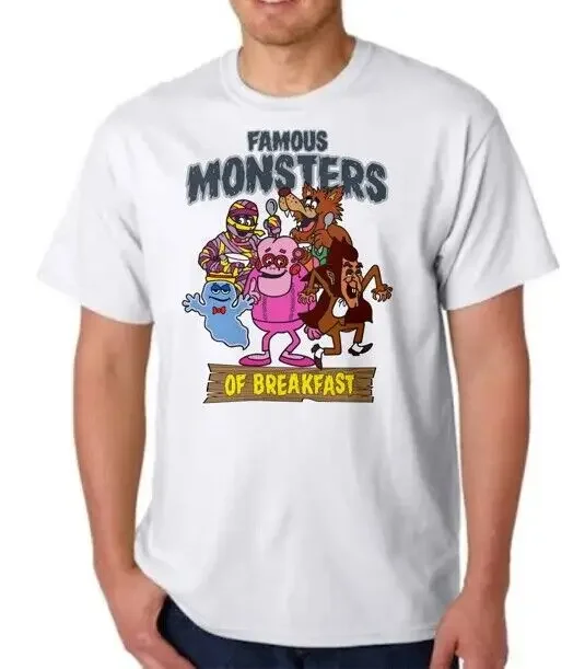 FAMOUS MONSTERS OF CEREAL T SHIRT Version 2 Franken Berry Chocula Boo