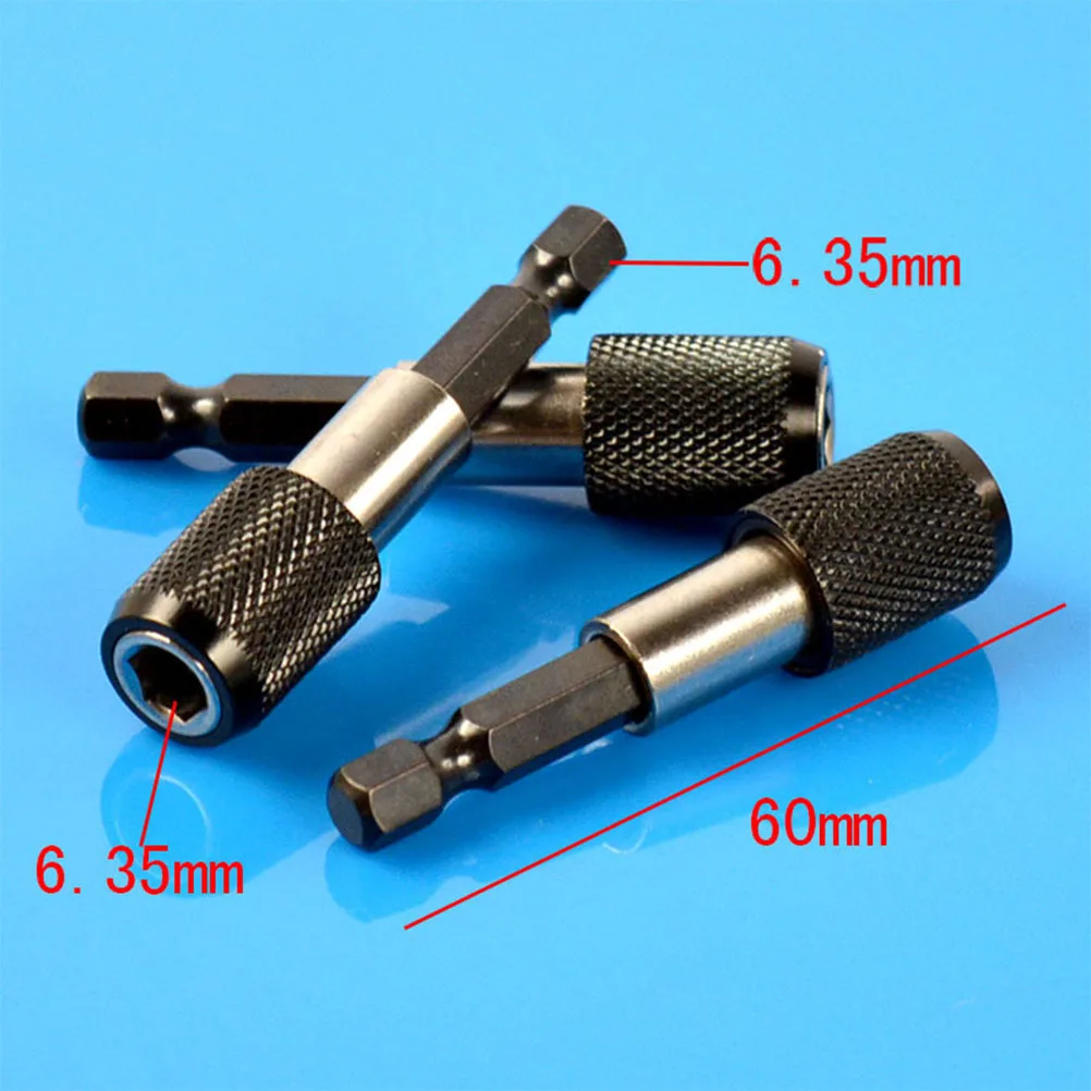 1 Buah Batang Ekstensi Magnetik 60Mm 1/4 Inci, Dapat Disesuaikan, Untuk Mata Bor Obeng, Peralatan Tangan, Aksesoris Perkakas