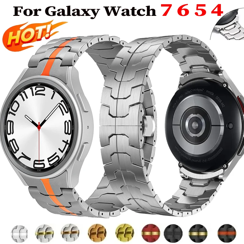 

Stainless Steel Strap for Samsung Galaxy Watch 7 6 5 4 Classic 47mm 43mm 42 46mm 45mm No Gaps Metal Band 40 44mm Link Bracelet