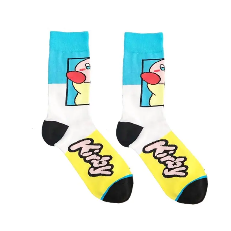 Anime Kirby Men\'s socks Cartoon Sock Pure Cotton Male Fashion Trend Tube Socks Adult Sports Socks Children\'s Toy Birthday Gift