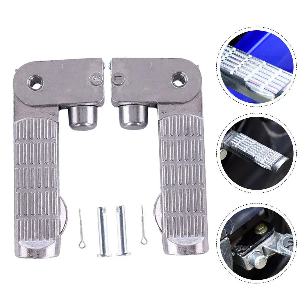 1Pair Aluminium Alloy Ev Pedal Foot Rest for Electric Scooter Bicycle Prevents Skin Scratch Large Stepping Area Comfortable