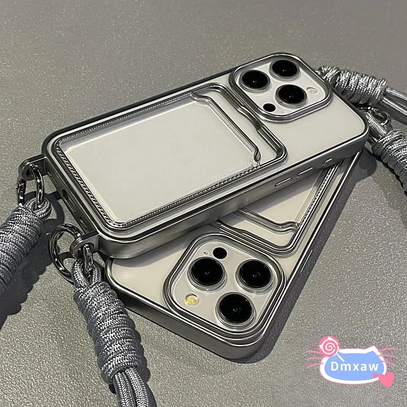 Funda de teléfono con cordón para Huawei Nova, carcasa transparente con billetera, enchapada para tarjetas, 12, 11, 10, 9, 5 Pro, SE Ultra, Nova 8, 7, 6, Nova 10 Lite