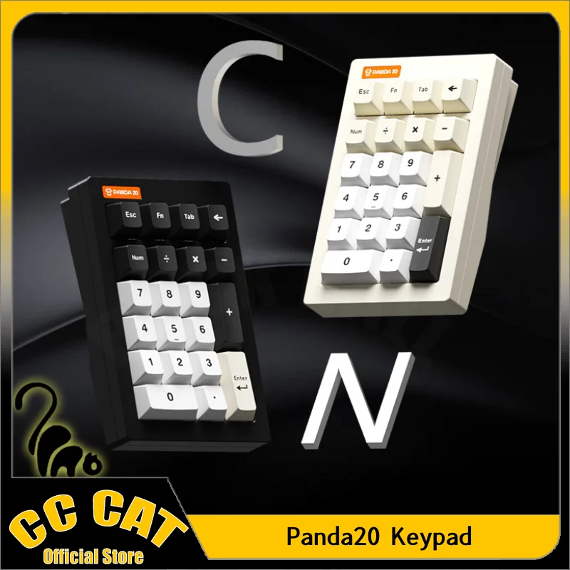 MR Panda20 Num Keypad CNC Wireless BT 2.4G Aluminum Support DIY Switch RGB QMK VIA Customized Hot Swappable Mini Number Keyboard