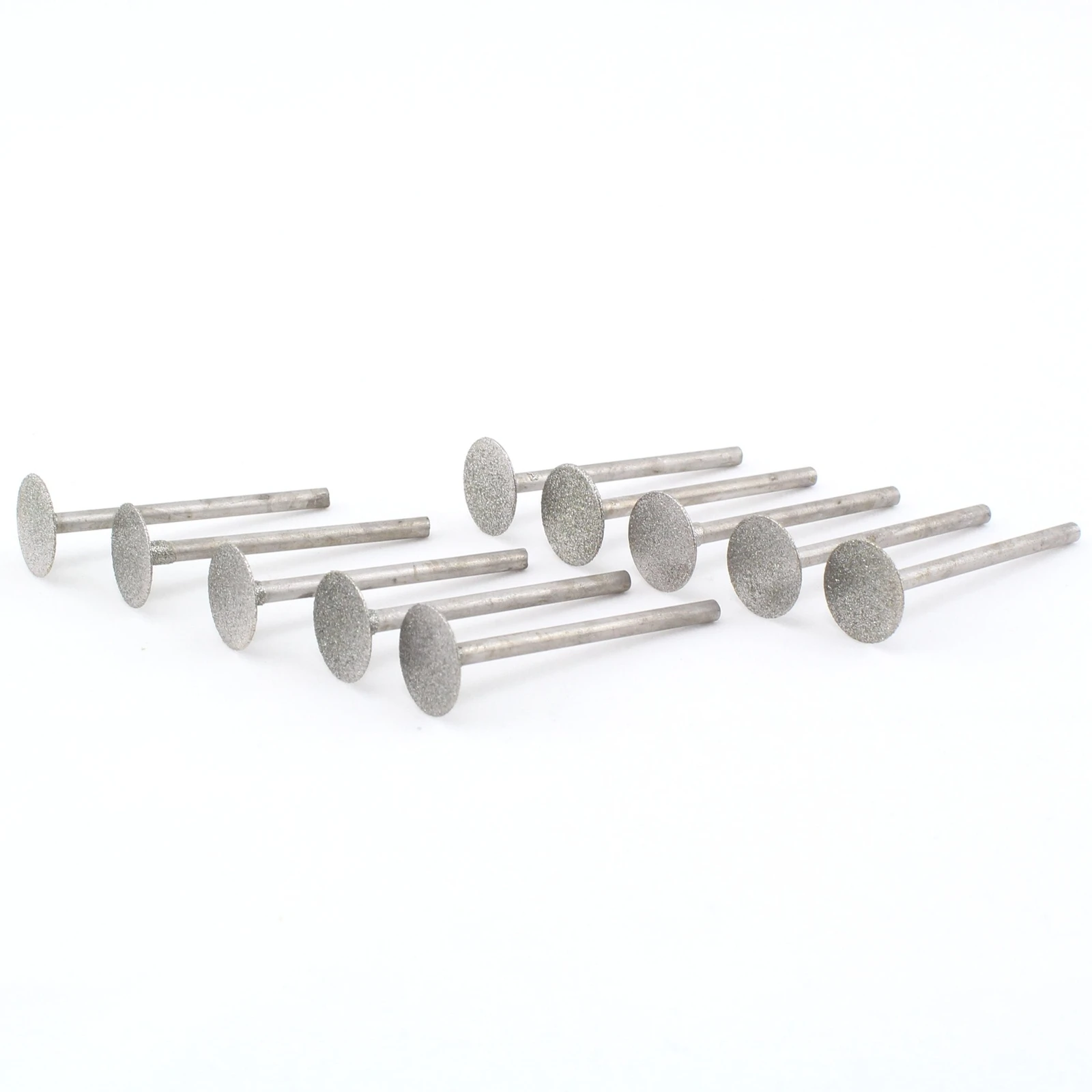 10Pcs 14 mm Thin T Head Diamond Grinding Bits Jade Carving Burrs Lapidary Tools