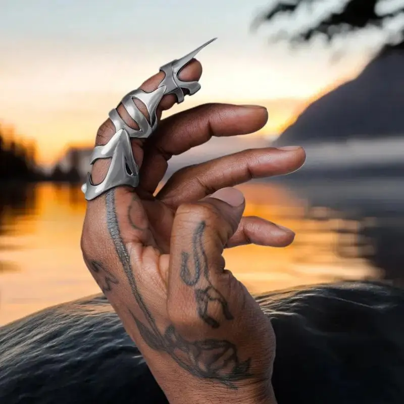 Armure gothique d'articulation de Cosplay, anneau de chevalier en métal de joint de défilement de machines de Rock, pièce de mode multicouche Punk