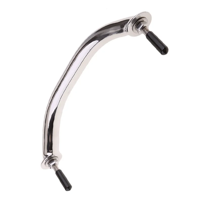 Boat Handrail Silver 8 inch Stainless Steel Polished Handle Grab Durable Handrail Boat Marine Yacht RV Hardware Replacement  1Pc