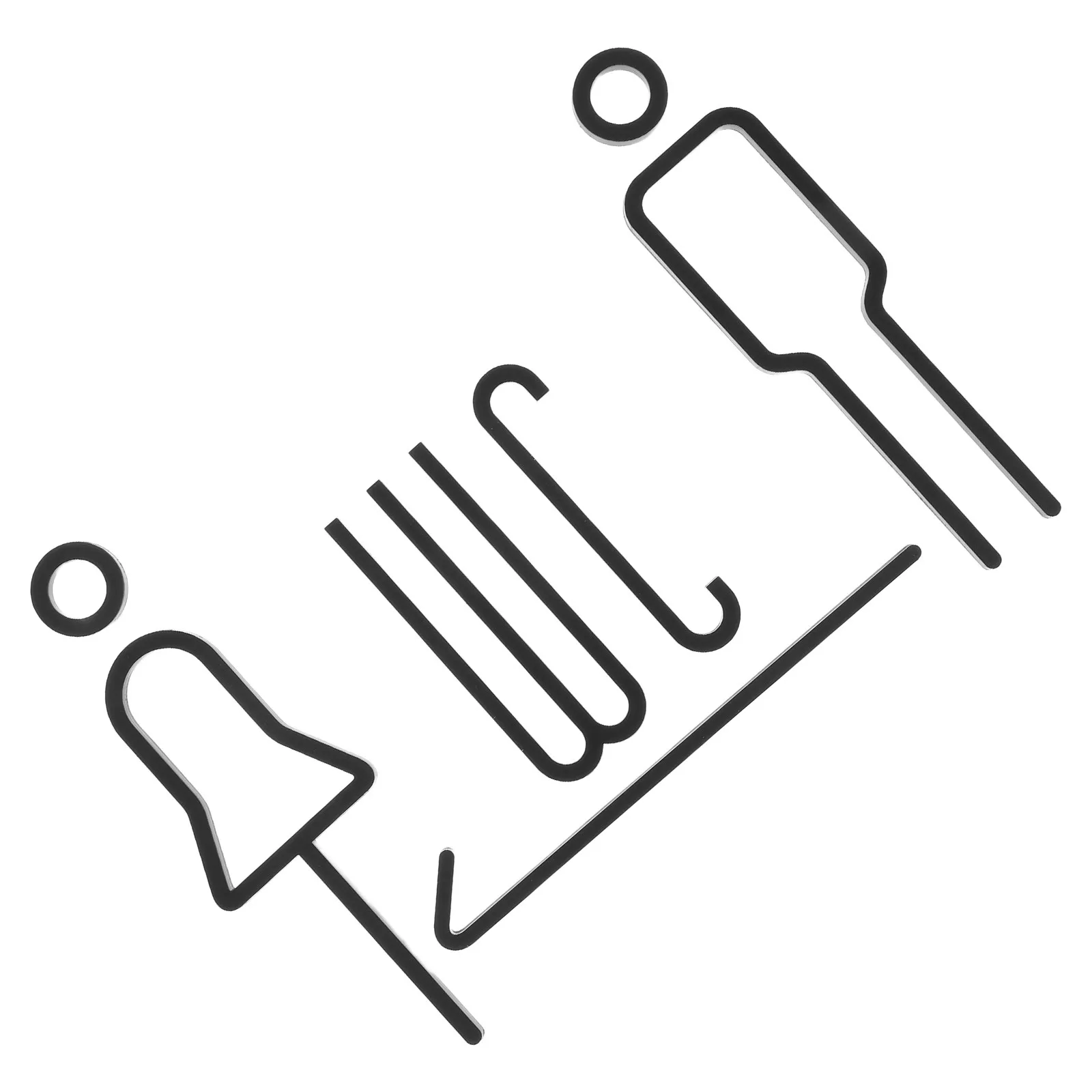 

Restroom Sign Self-Adhesive 3D Acrylic Bathroom Wall Decal Durable Toilet Sticker For Hotel Store Men Women Washroom