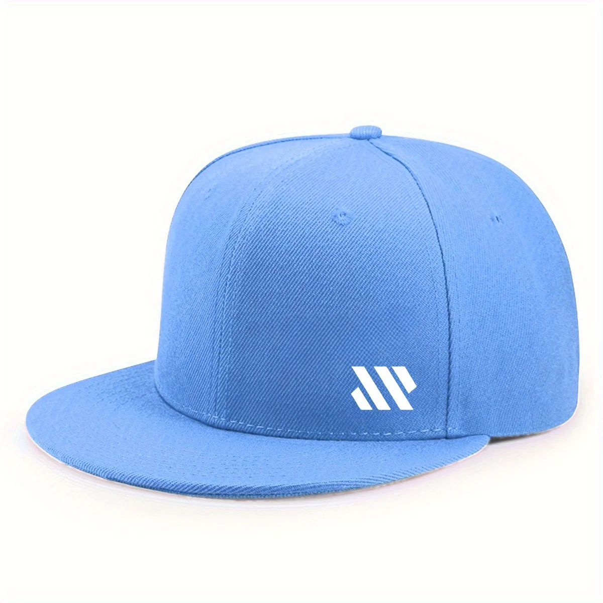 Baseballmütze mit weißem Logo, Unisex, verstellbar, atmungsaktiv, flache Krempe, leichte Outdoor-Reisemütze, Kopfbedeckung – Detail 9