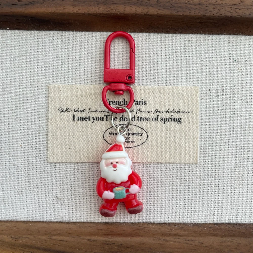 Christmas Cartoon Cute Keychain Xmas Keyring Bag Backpack Christmas Tree Backpack Charms Stylish Xmas Gifts for Friends
