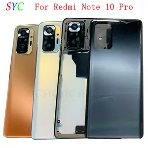 Bilashmart Rear Cover Back Cover Case Housing Redmi Note 10 Pro Battery Door Middle Frame Repair Parts