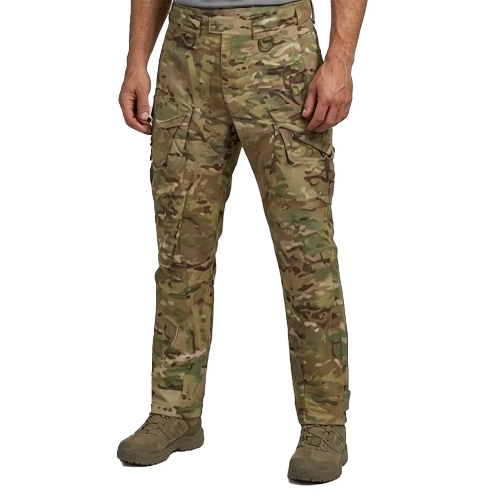 Men's Tactical Cargo Pants, Rip-Stop Multi-Pocket Outdoor Hiking Combat Trousers, Durable Lightweight Workwear Spring Autumn