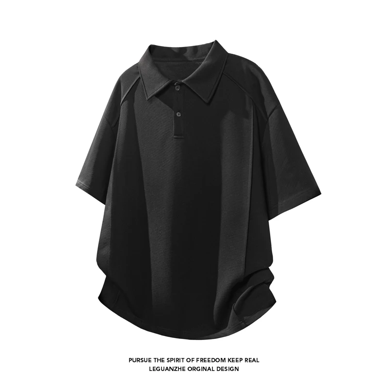 For 2026 Summer High Quality Breathable Fashion Short Sleeves Black White Casual POLO Shirts
