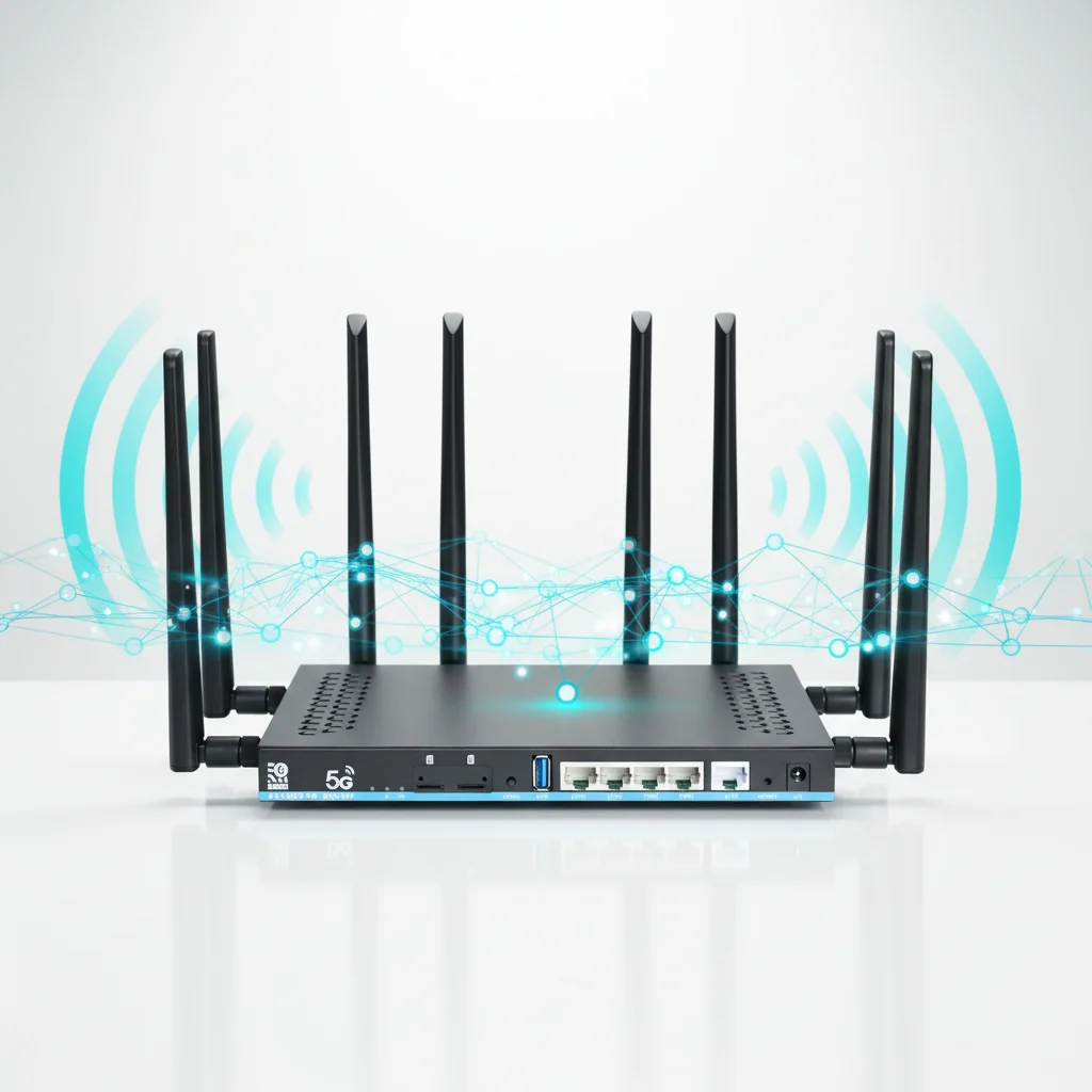 5G SIM Router WiFi6 OpenWrt Gigabit Ports MT7981B 3000Mbps Enterprise Routers LTE Wireless Router with Dual SIM Card Slots