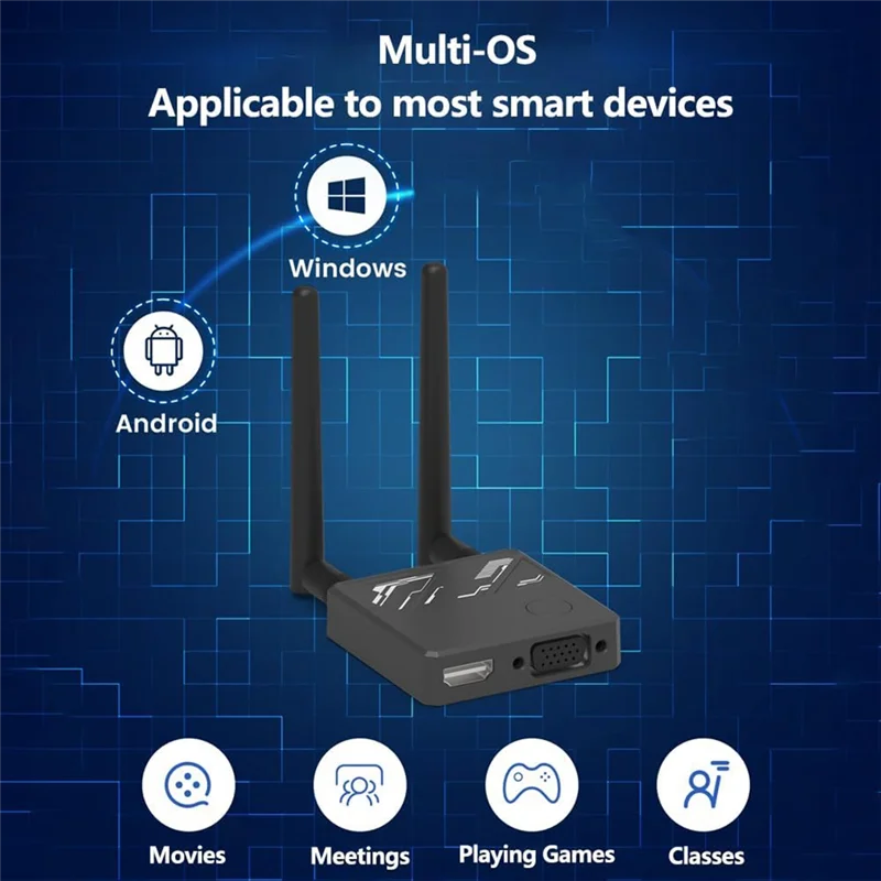 

【Top Picks】1080P Wireless Display Dongle Adapter,2.4G/5G Wireless Receiver Plug & Play,For Smartphone, Laptop HDTV Projector