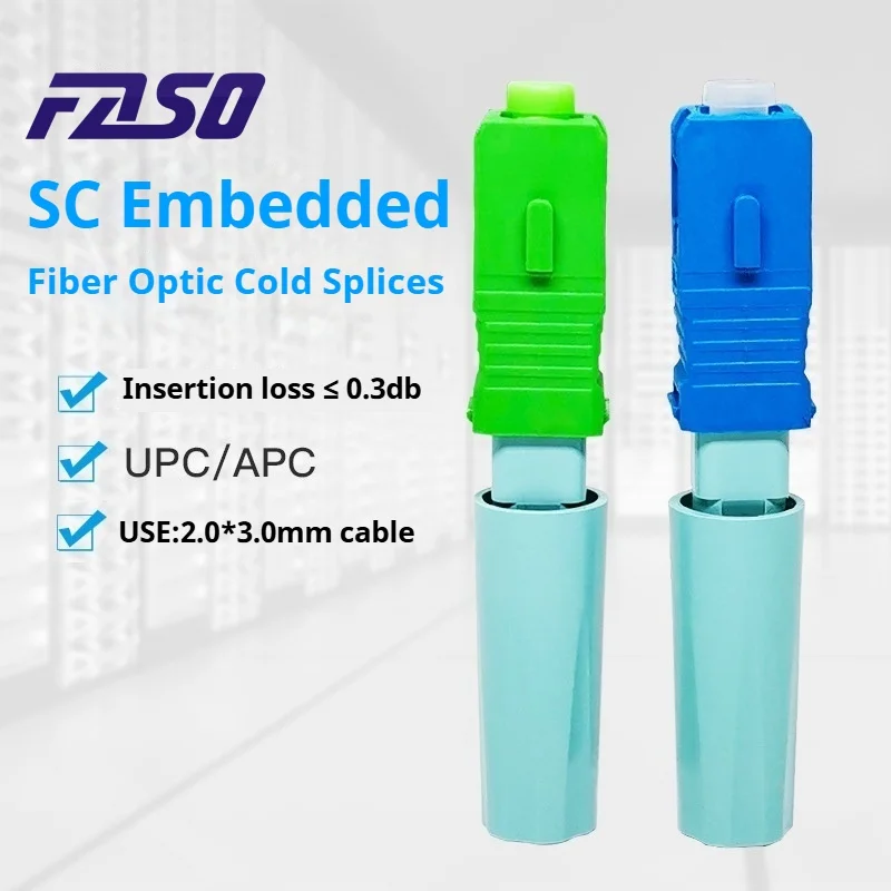 SC APC SM Single-Mode Optical Connector FTTH Tool Cold Connector Tool SC UPC Reusable Fiber Optic Fast Connector