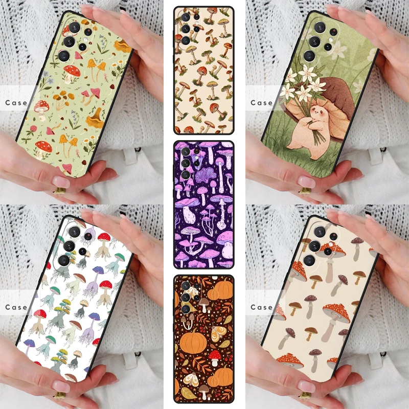 Mushroom TPU Phone Case for Samsung Galaxy S26 S25 S24 S23 S22 S21 S20 Note10 Plus FE Ultra Cover