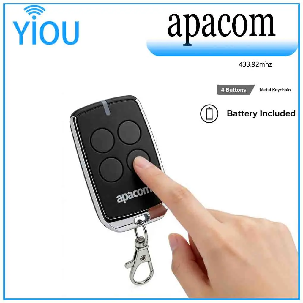 433.92 MHz Apacomwireless Door Opener, Suitable for Remote Safety Controllers for Garage Doors, Rolling Shutters and Sliding