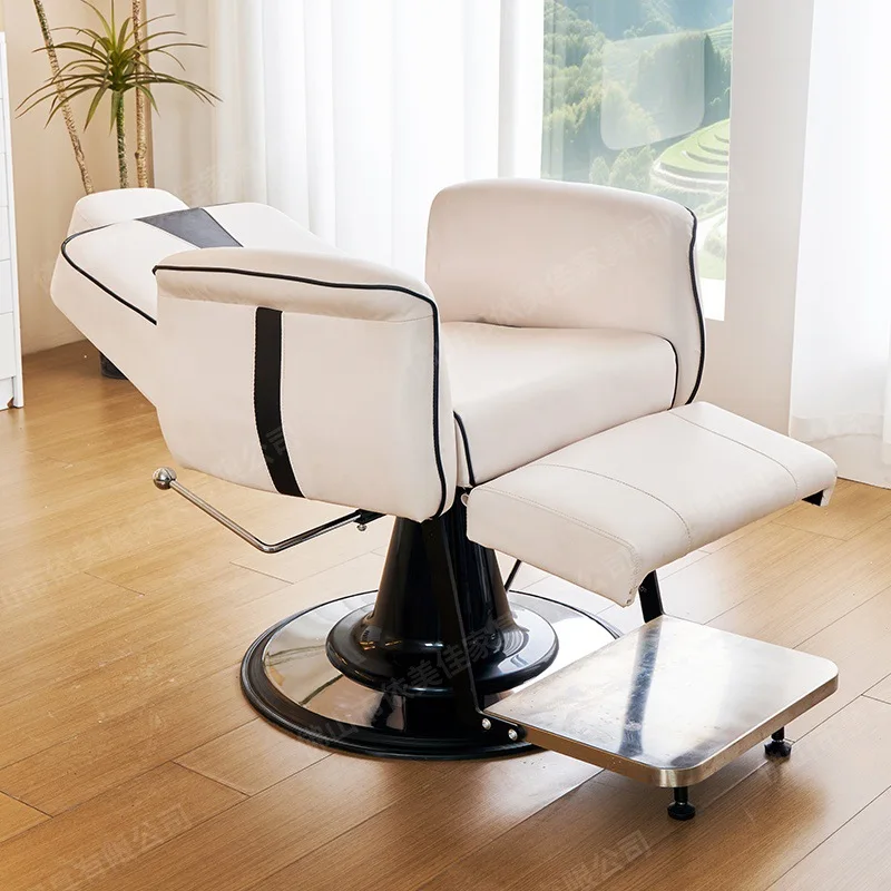 LHM, barber shop can be reclined, special stainless steel hair salon chair can be lifted and rotated